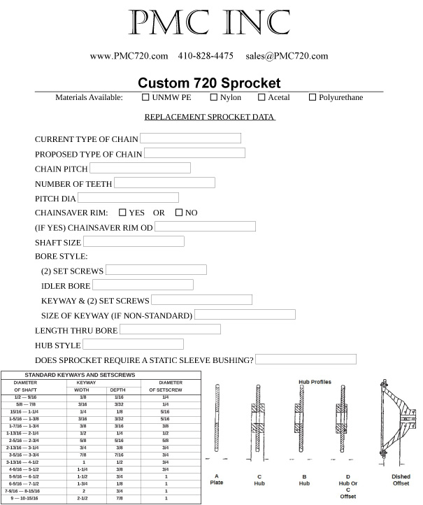 Custom 720 Sprocket Worksheet